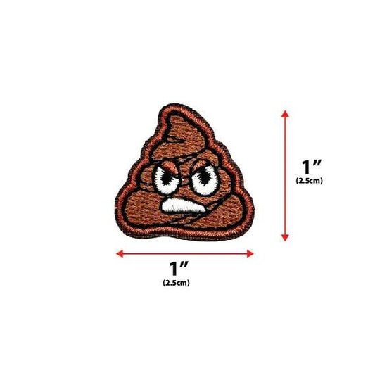 Mini Stinky Poop Morale Patch 1X1 Inch High Embroidered Hook Fastener by kiloninerpets