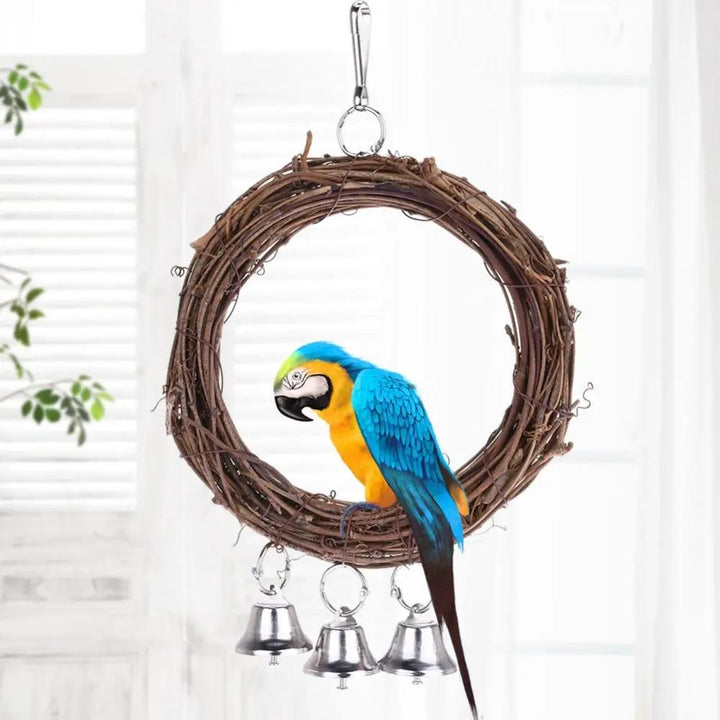 Artisan Natural Rattan Parrot Swing Garden Chair With Hooks by Sell My Stuff