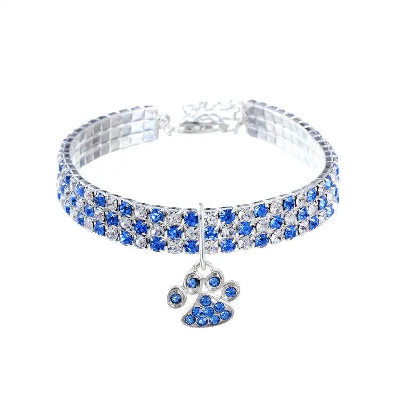 Pet Collar With Diamonds, Mixed-color Cat And Dog Supplies, Cat Claws, Elastic Cat And Dog Necklace Jewelry by My Store