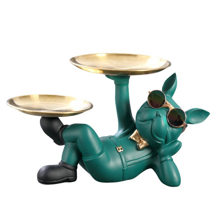French Bulldog Catchall Bowl &amp; Tray Statue – photo 2