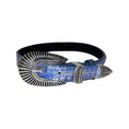 Gallery viewerに画像を読み込む, Blue Silver Snake Necklace With Italian Hardware by Allysa Payne Beverly Hills
