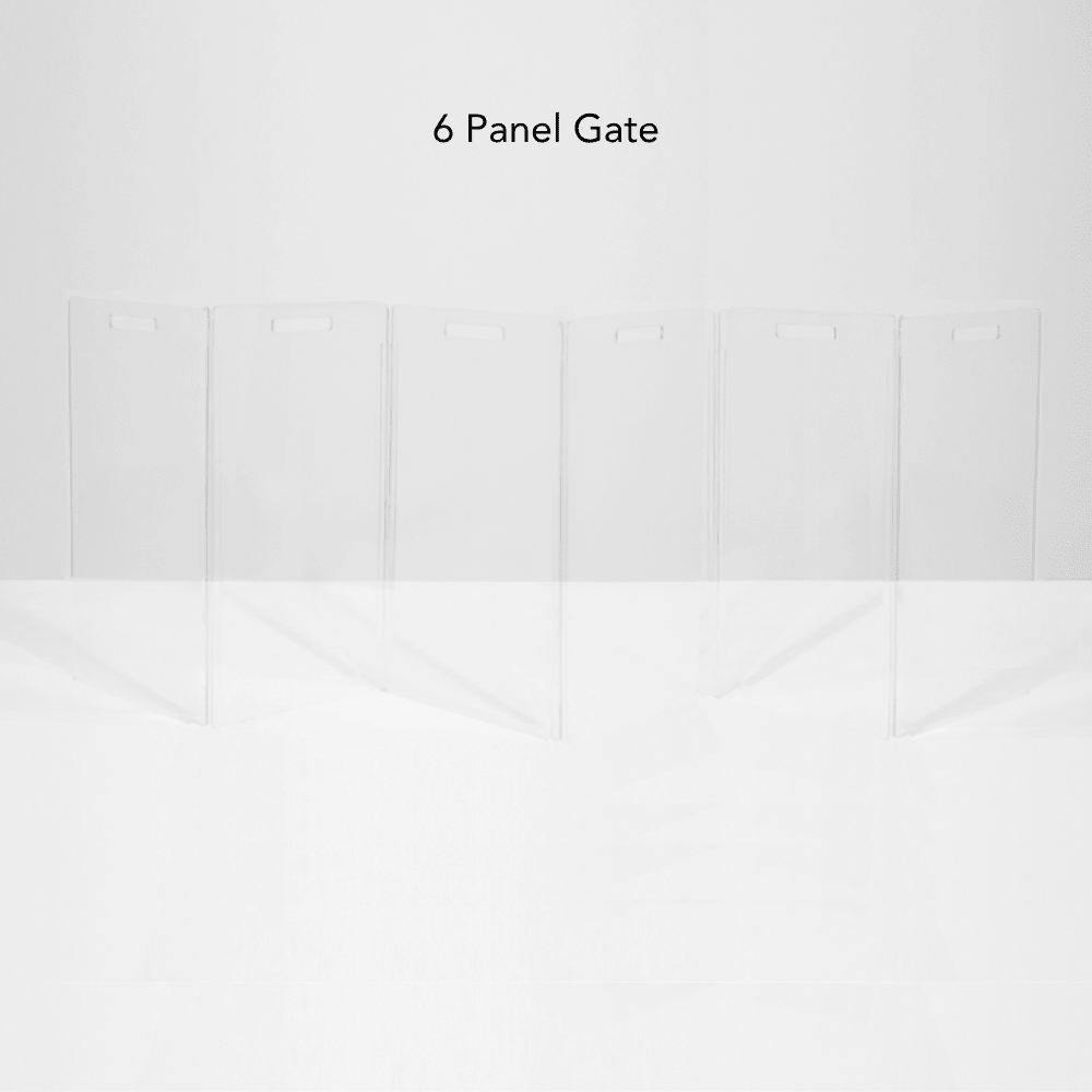 Hiddin Tall Clear Acrylic Zig Zag Pet Gate – Freestanding