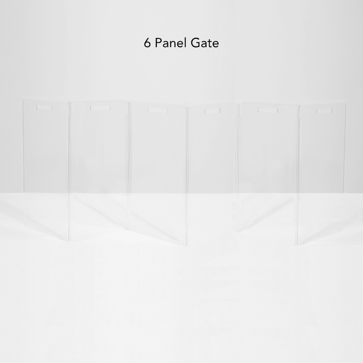 Hiddin Tall Clear Acrylic Zig Zag Pet Gate – Freestanding