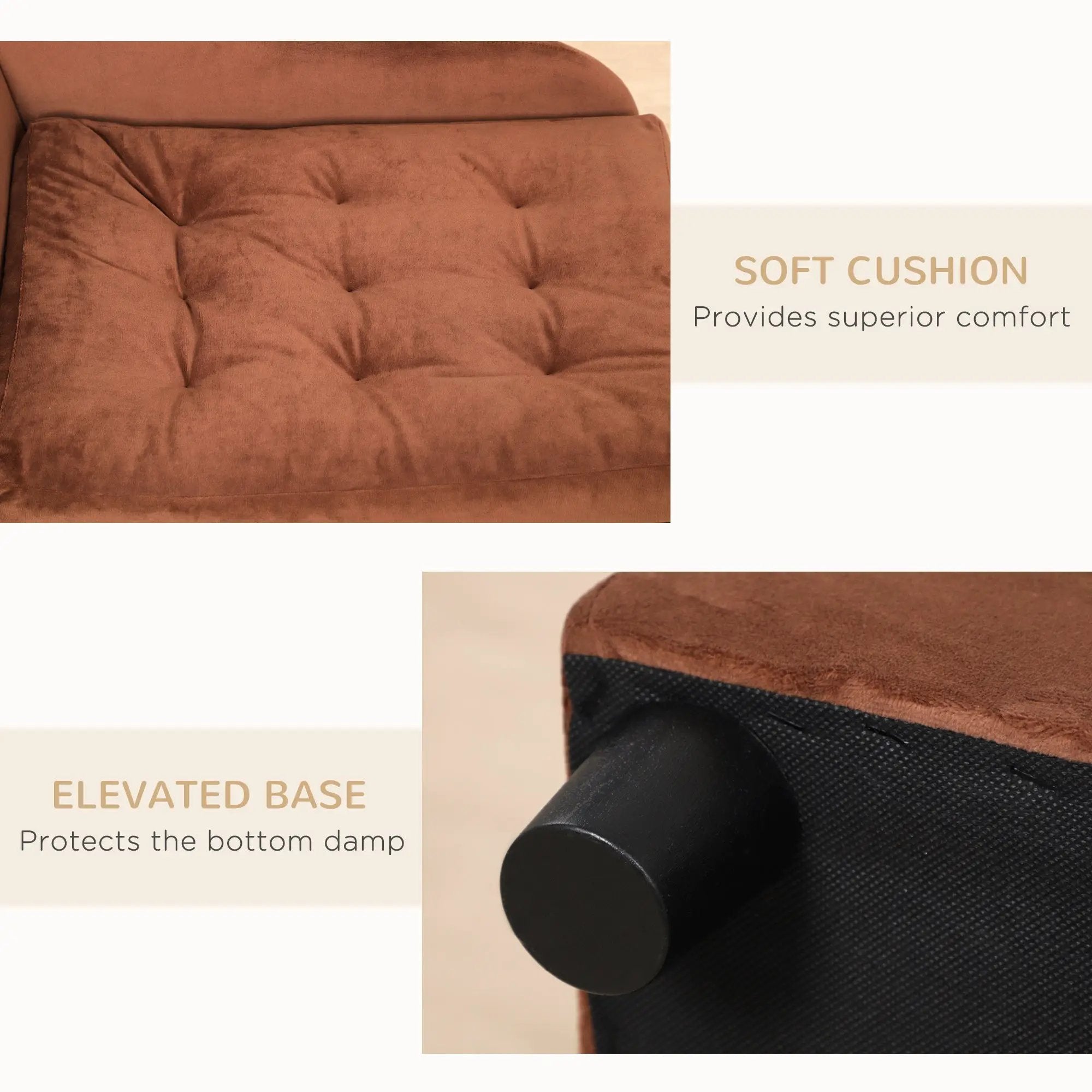 PawHut Luxury Fancy Dog Bed for Small Dogs with Hidden Storage by HouseOfZazla