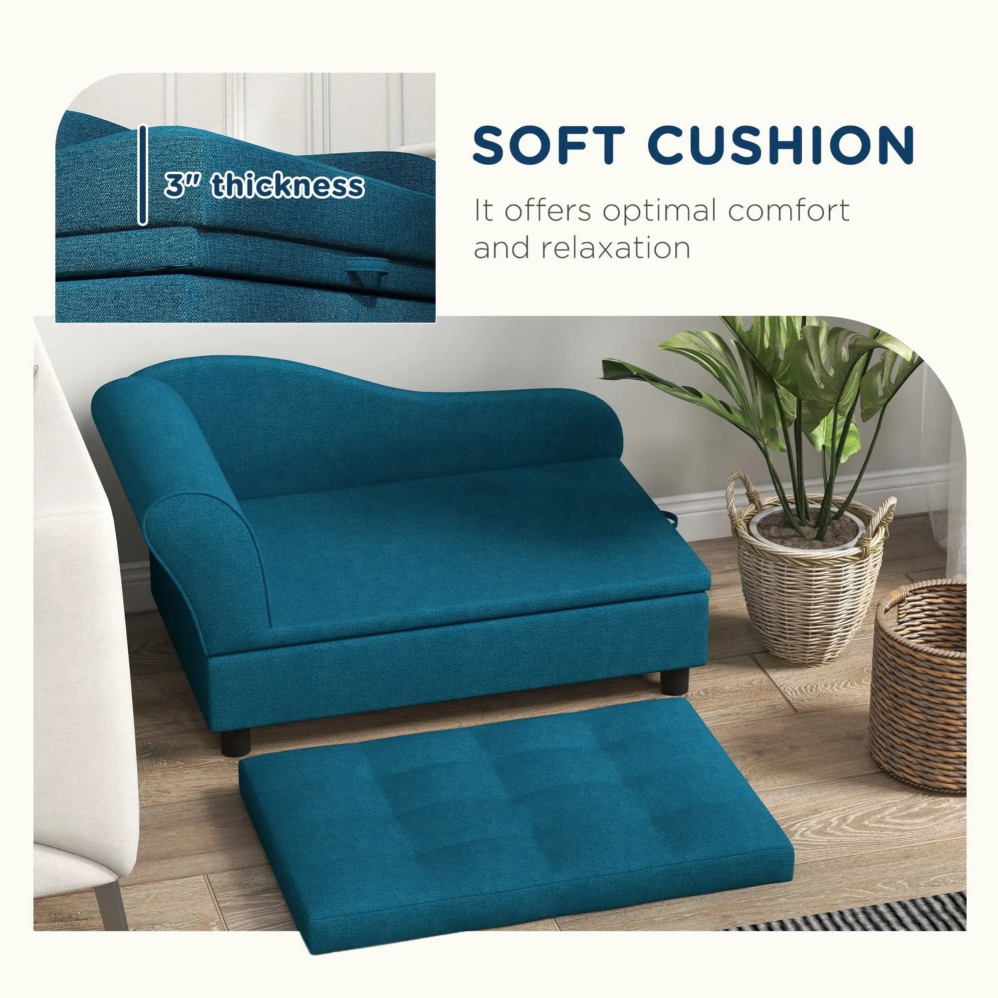 PawHut Elevated Pet Sofa Bed for Small and Medium Dogs by HouseOfZazla