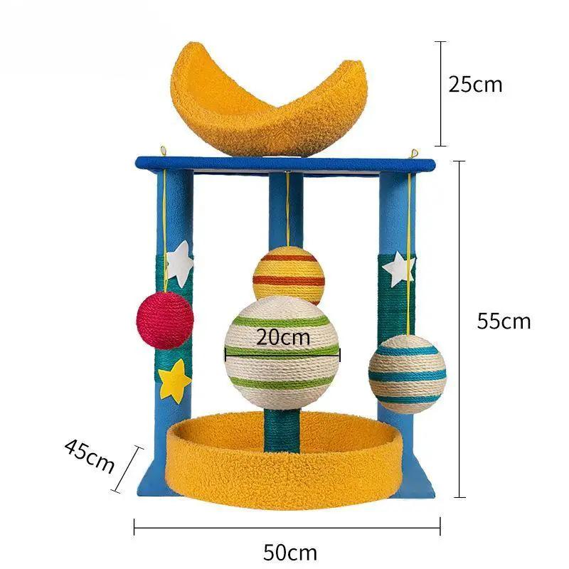 Starry Cat Shelf Nest Soft Velvet Sisal Climbing Tower Medium Size by Sell My Stuff