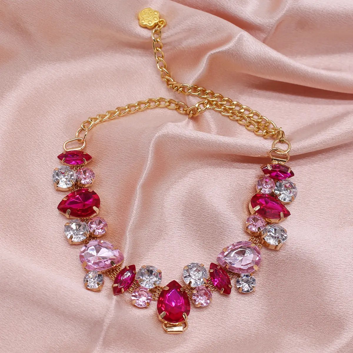 Cat And Dog Princess Style Gem Pearl Necklace With Animal Inspired Accents For Daily Elegant Wear by Pet Zen