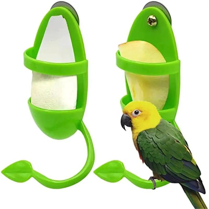 Plastic Bird Food Rack With Cuttlefish Holder for Pets and Parrots by Sell My Stuff