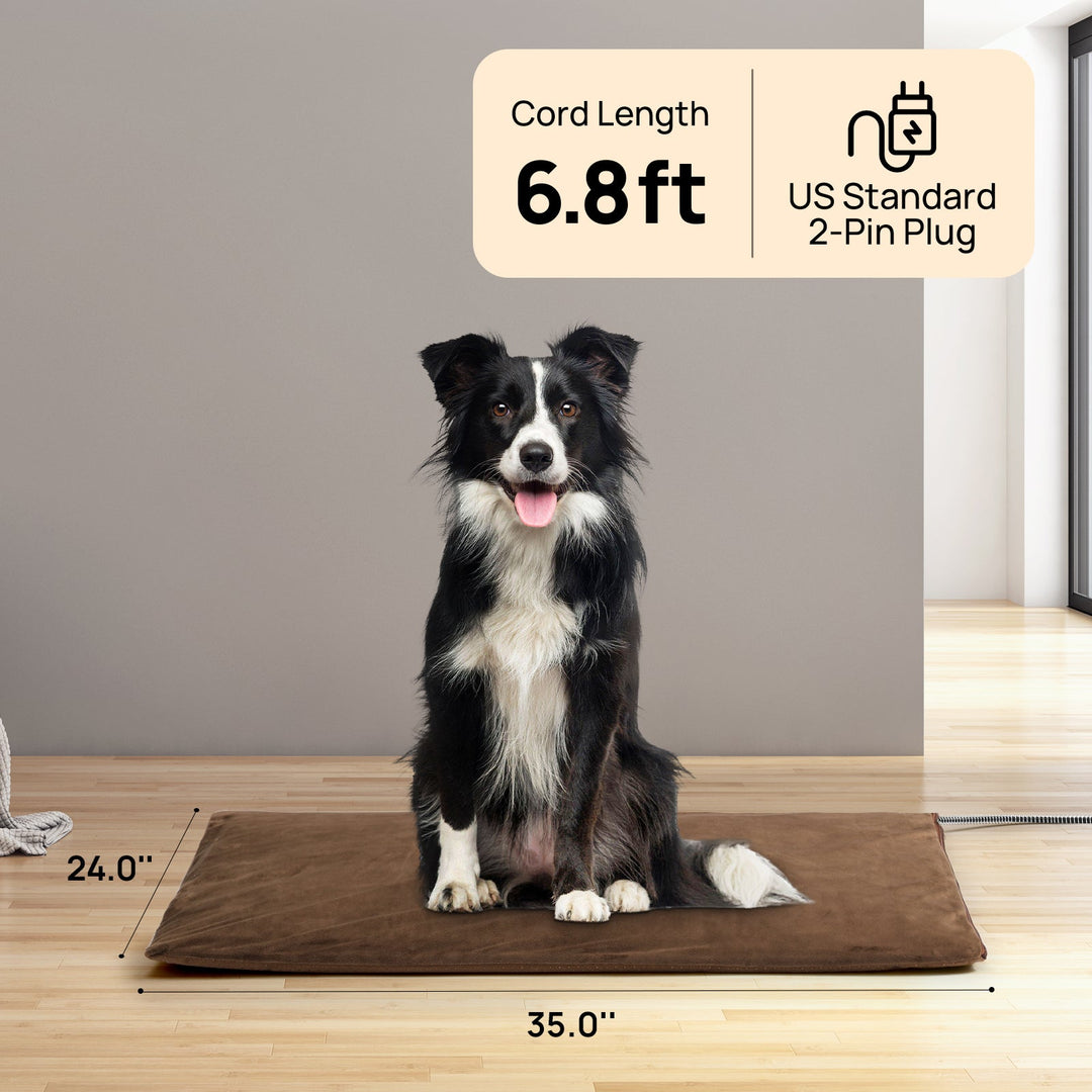 TURBRO Neighborhood Outdoor Heated Pet Pad – size and cord length