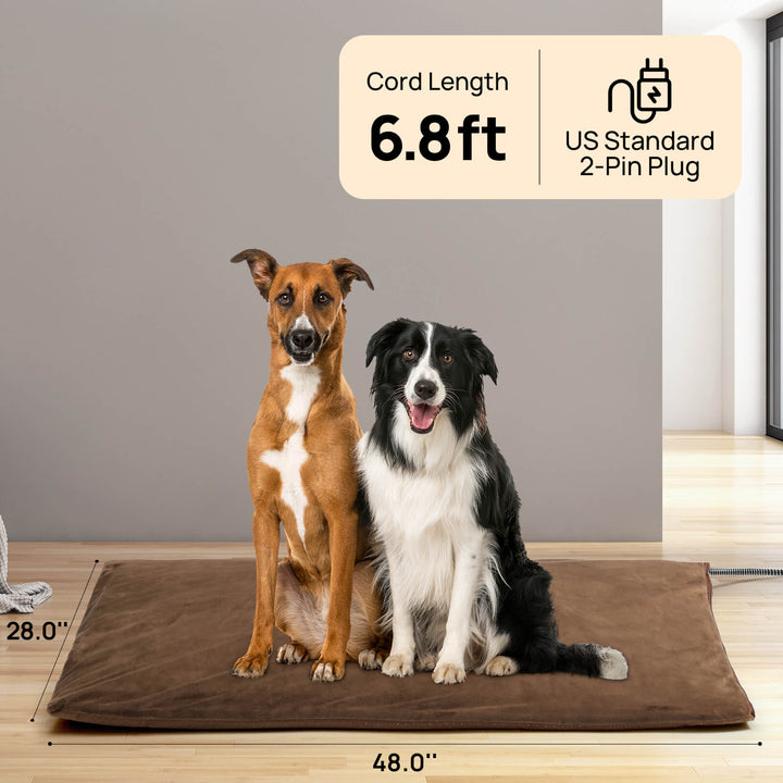 TURBRO Neighborhood Outdoor Heated Pet Pad – size and cord length