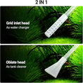 Load image into Gallery viewer, 2-in-1 siphon gravel cleaner heads in white plastic for water changes and tank cleaning
