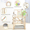 Load image into Gallery viewer, Bird Playground PawMart wooden playstand for small–to–medium birds with ladders and perches
