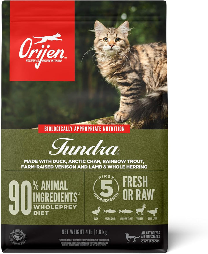 ORIJEN Tundra 4 lb cat food bag front