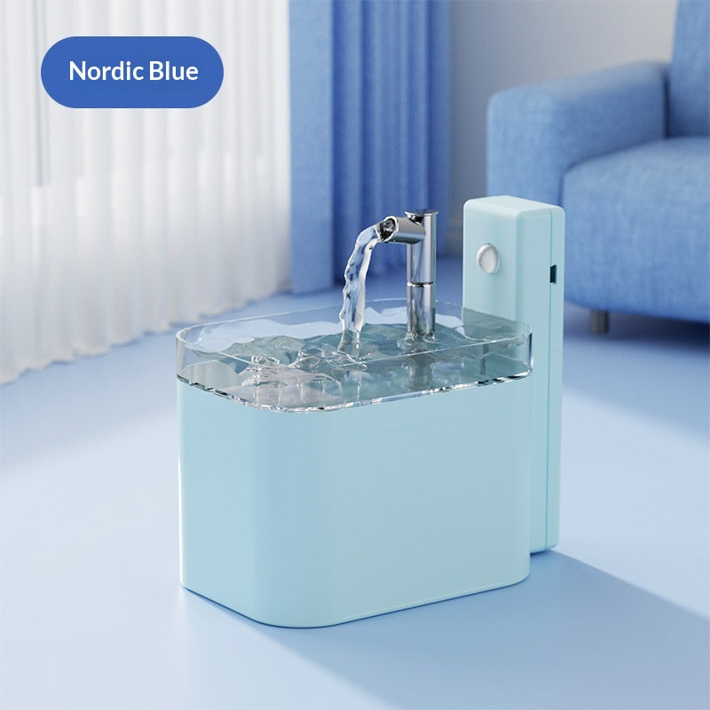 Blue sensor-version fountain with raised module