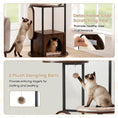 Carica l'immagine nel visualizzatore della galleria, 72-Inch Multi-Level Cat Tree by DirectDeals, wood finish with black metal frame and condo perches
