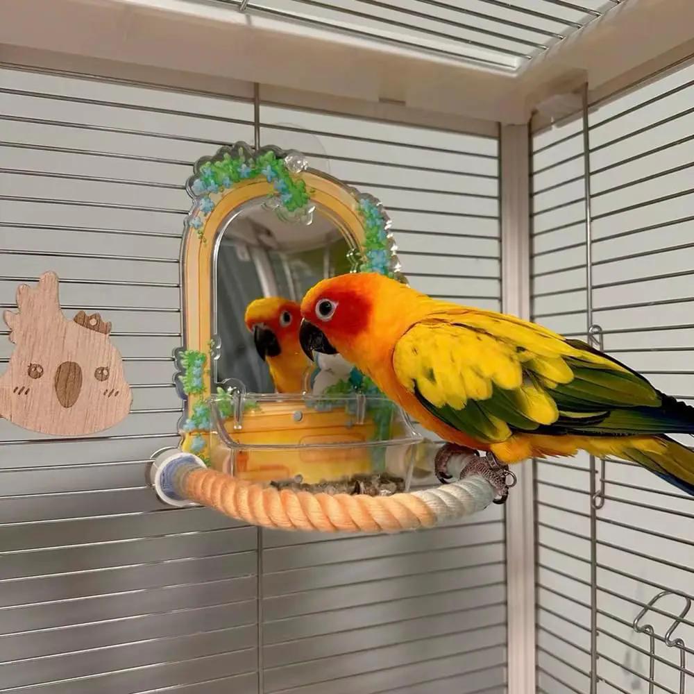 Aurora Featherz Gradient Bird Rope Perch Stand For Cage Accessories by Sell My Stuff