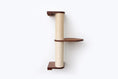 Charger l'image dans la visionneuse de la galerie, Wall-mounted cat climbing pole with natural sisal rope and brown wood ends by Catastrophic Creations
