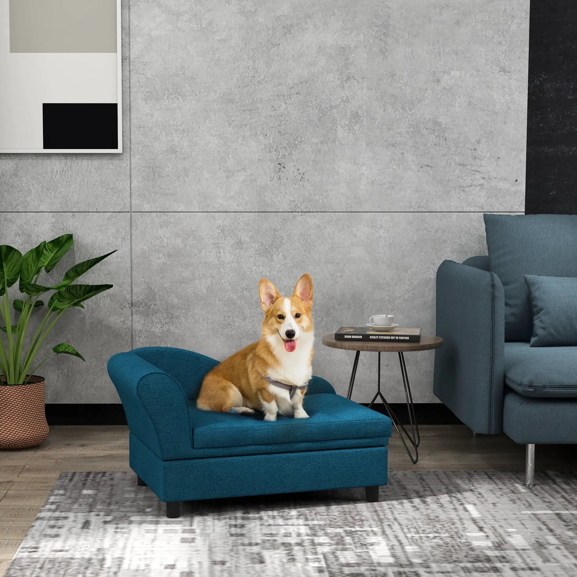 PawHut Elevated Pet Sofa Bed for Small and Medium Dogs by HouseOfZazla