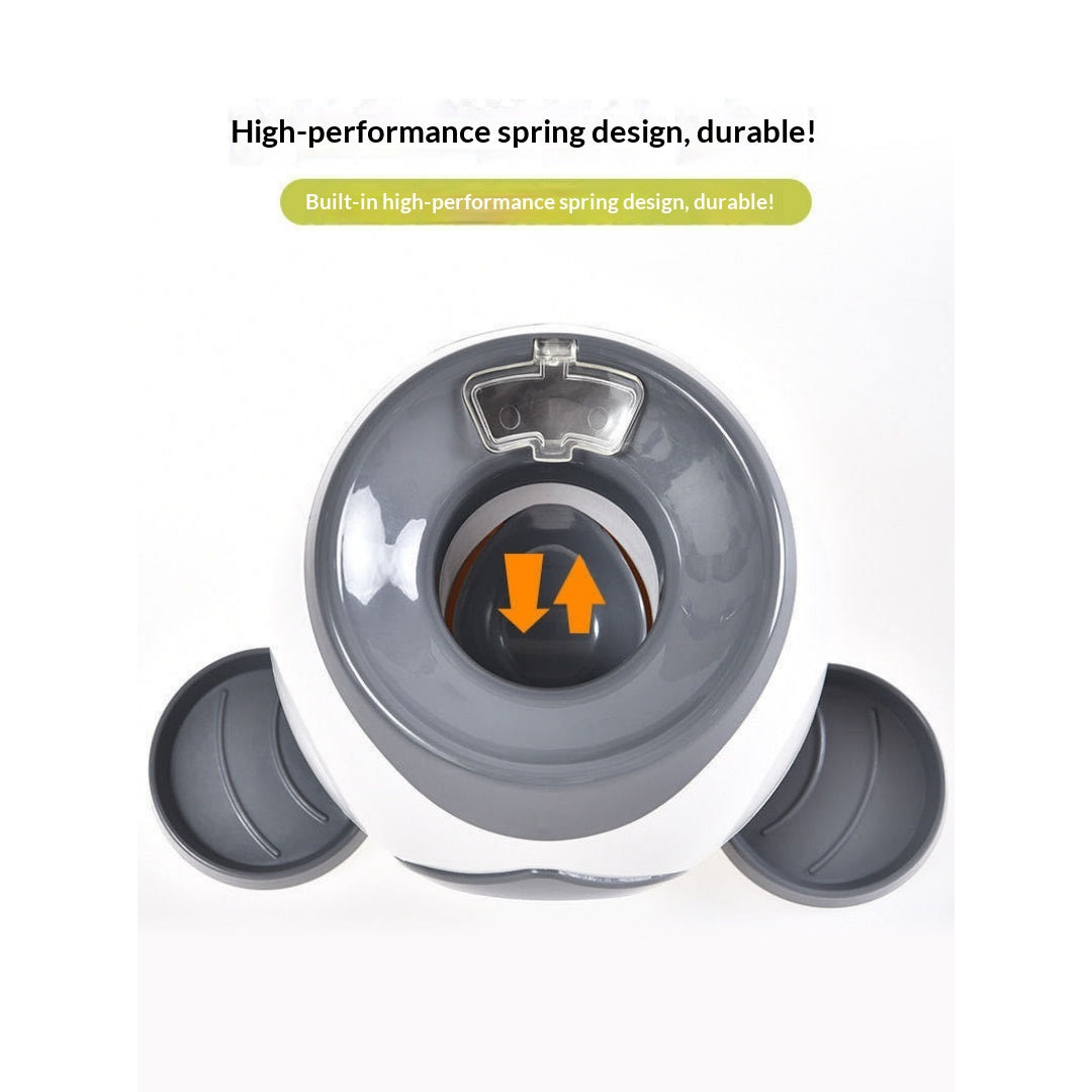 Spring mechanism illustrated inside top opening
