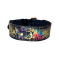 Load image into Gallery viewer, Stunning one-of-a-kind Art Deco snake collar with multicolor print and gold hardware
