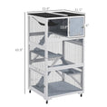 Load image into Gallery viewer, Catio outdoor cat enclosure on wheels with hammock, gray, multi level metal frame and mesh panels
