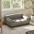 Gallery viewerに画像を読み込む, Marcel Upholstered Modern Pet Bed, Small to Medium Dog or Cat Uptown Gray Performance Velvet by HouseOfZazla
