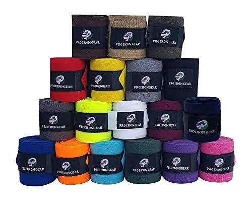 RIDING GEARS Horse Fleece Wraps Bandages/Polo Wraps/Stable Wraps Equestrian Leg Wraps Set of 4 Equestrian Boot Protection (Purple) - from For Animals, With Love
