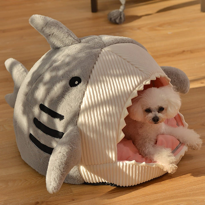 Shark Cave Pet Bed with Cushion – photo 2