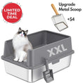 Gallery viewerに画像を読み込む, XXL 304 Stainless Steel Cat Litter Box by 4FurBaby
