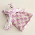 Load image into Gallery viewer, Small Dog Flannel Cape Towel SOCKPET in pink and cream checkered pattern.

