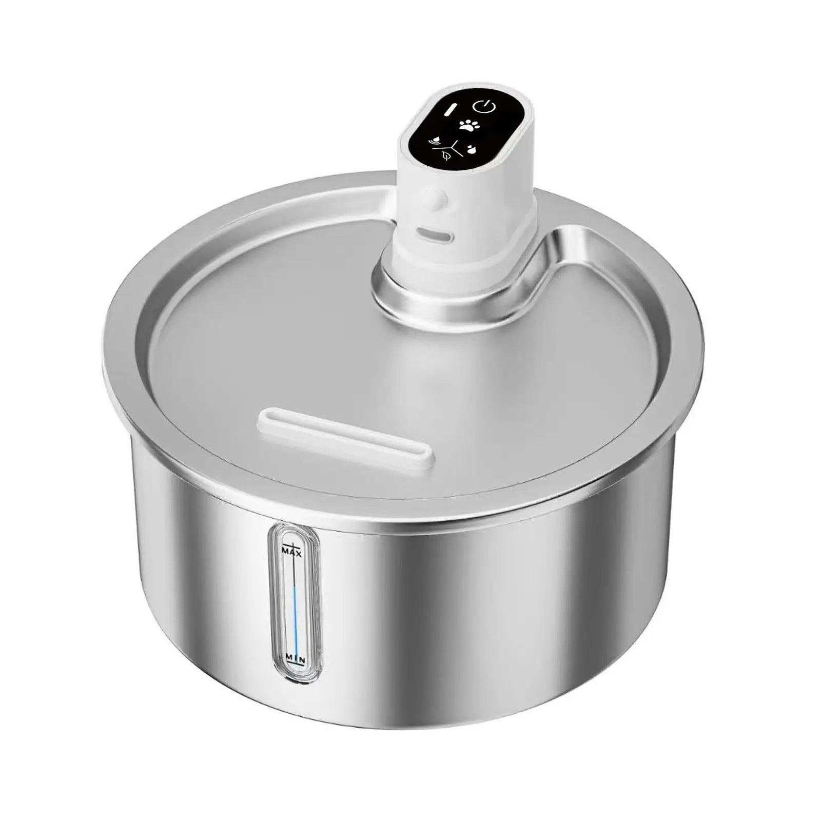 Premium Stainless Steel Heated Cat Water Fountain With Nine Gear Base by Pet Zen