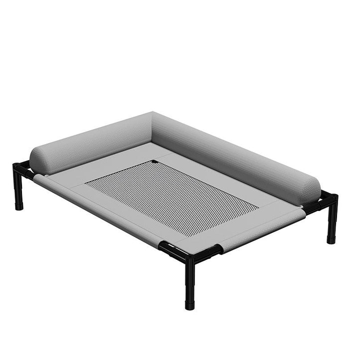 Gray cot on white background