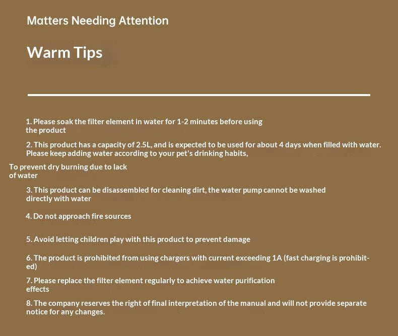 Supplier care and charging instructions