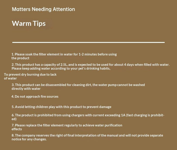 Supplier care and charging instructions