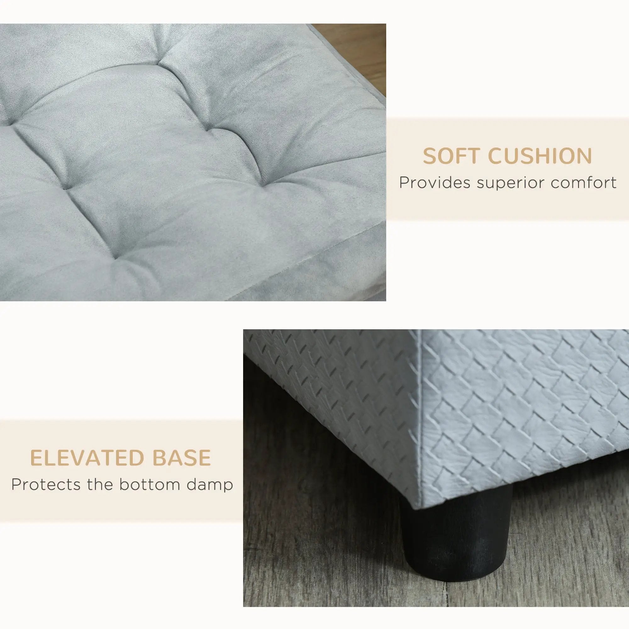 PawHut Luxury Fancy Dog Bed for Small Dogs with Hidden Storage by HouseOfZazla