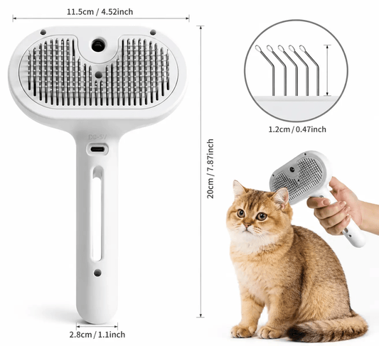 Electric Water Mist Pet Grooming Brush for Cats & Dogs