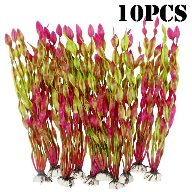 10pcs Artificial Aquarium Plants for Fish Tank Decoration - from For Animals, With Love