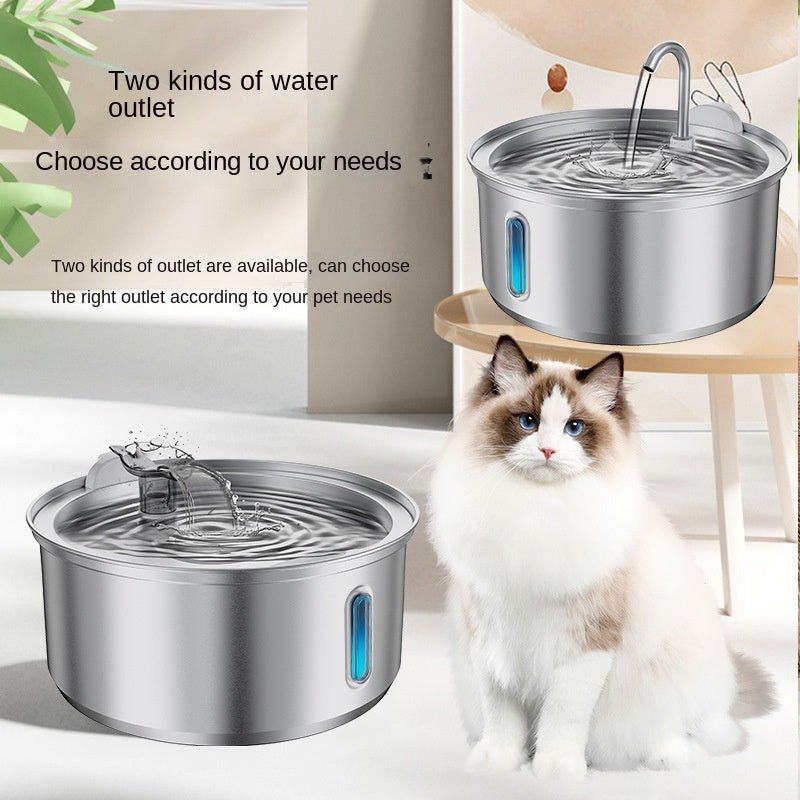 Stainless Steel Pet Water Fountain with Viewing Window – 3 L, 4 L or 8 L – photo 2