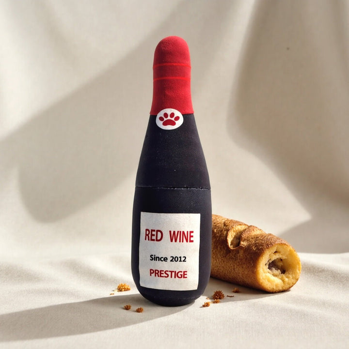 Wine Bottle Plush Squeaky Dog Toy – photo 9