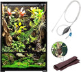 Load image into Gallery viewer, Mewtique 67-Gallon glass terrarium with tall paludarium setup; includes siphon gravel cleaner and plant mat
