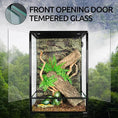 Load image into Gallery viewer, REPTIZOO 90 Gallon glass reptile terrarium with front-opening tempered glass doors and top ventilation, 24x24x36
