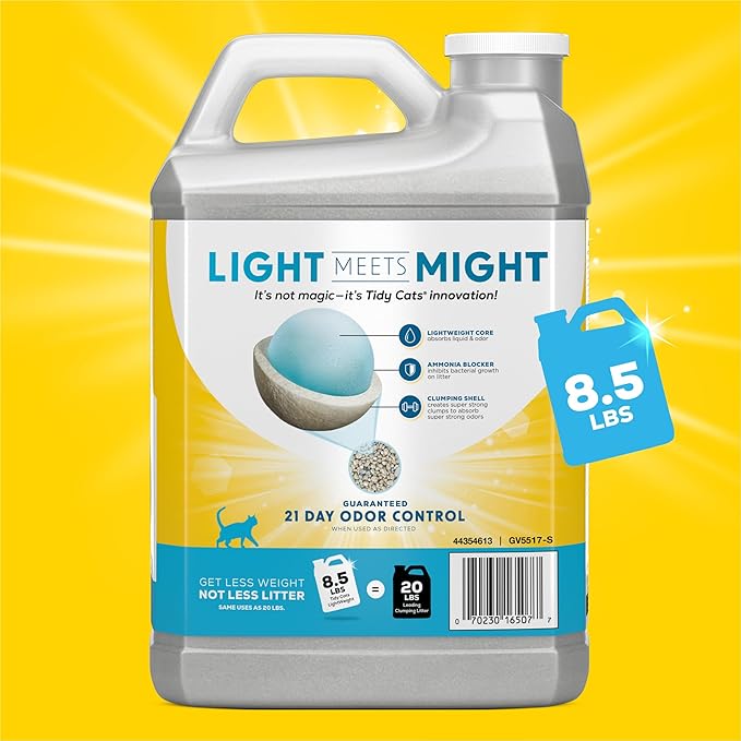 Tidy Cats LightWeight Instant Action 8.5 lb jug reverse graphic