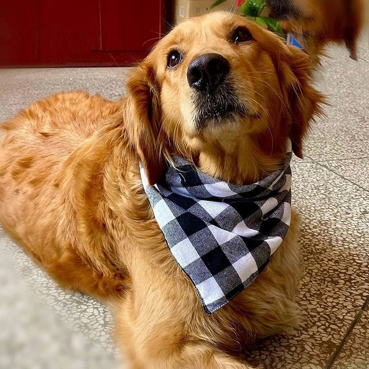 Buffalo Plaid Cotton Dog Bandana – photo 2