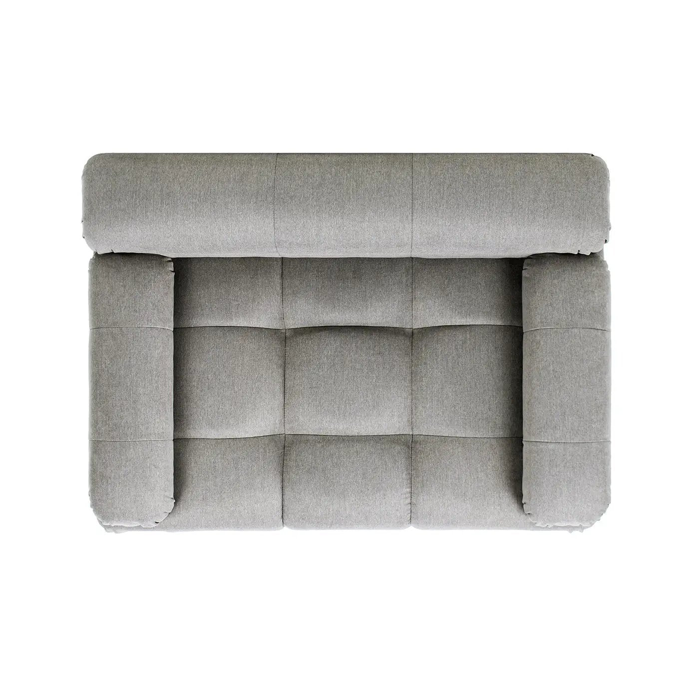 Marcel Upholstered Modern Pet Bed, Small to Medium Dog or Cat Uptown Gray Performance Velvet by HouseOfZazla