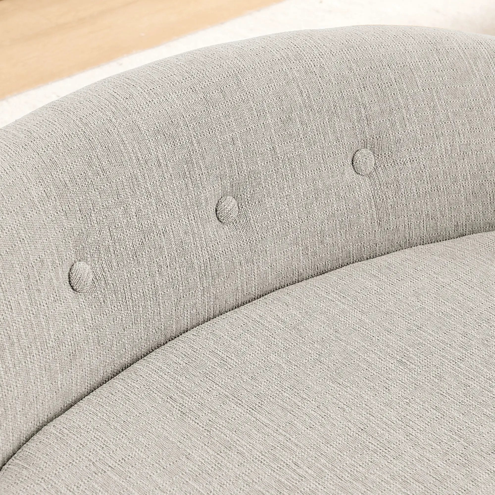 OVERSIZED Size Oval Semi-Enclosed Dog Sofa - Durable Linen Material, Button-Tufted Backrest, High-Center Low-Sides Support & Plush Comfort-Beige by HouseOfZazla