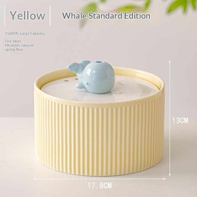 Yellow standard whale fountain dimension chart