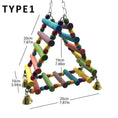 Gallery viewerに画像を読み込む, Premium Parakeet Bird Toy Amusement Park Swing Stand Solid Wood And Metal Accessories 45x10cm by Sell My Stuff
