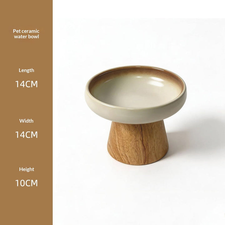 Wide-mouth bowl and wooden-base dimension chart