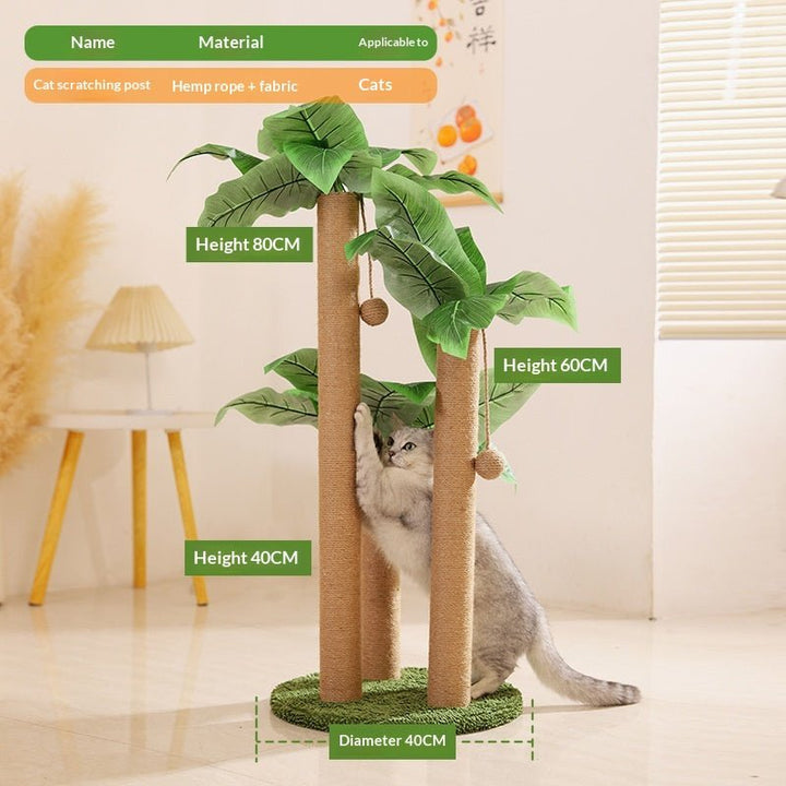 Canna triple-post scratcher with height chart