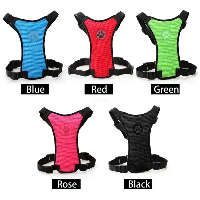 Dog Supplies Breathable Mesh Chest Strap Car Safety Harness Vest by For Animals, With Love